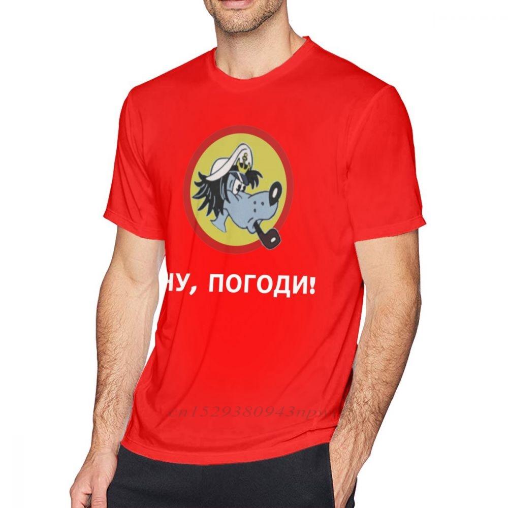 Nu Pogodi T Shirt Nu Pogodi Wolf Tshirt Unisexs 100 Cotton Tee Shirt Printed Short Sleeves Beach Plus Size Fun Tshirt