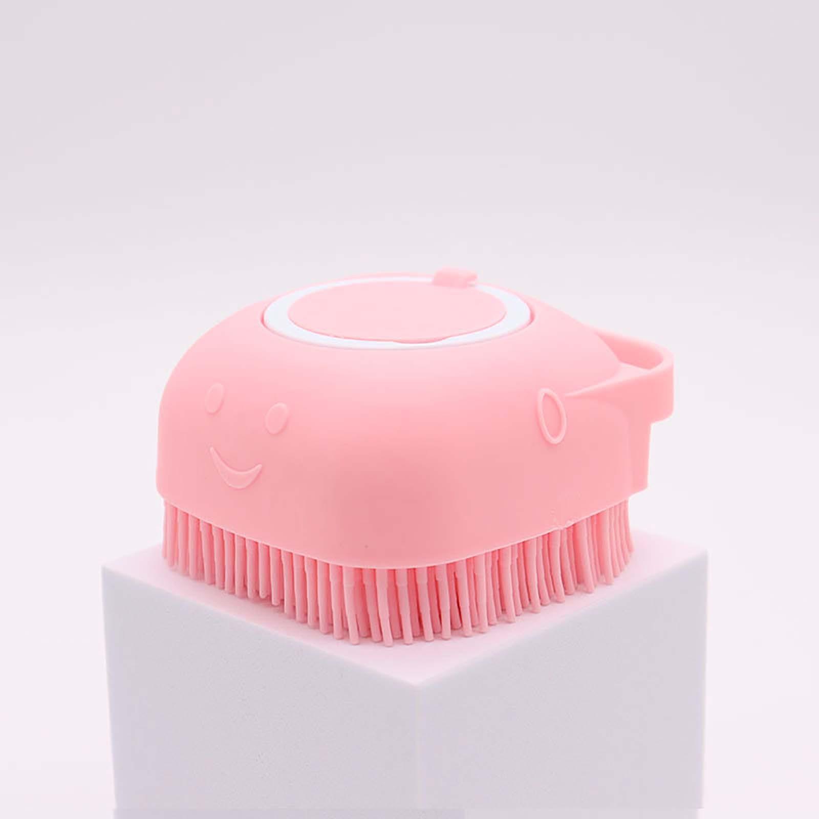 

Pet Cleaning Brush, Dog Bath Brush Comb Massage Silicone Comb, Pet Shampoo Bath Brush With Tank, Multifunctional Pet Grooming Cleaning Comb -Square One Size рожевий