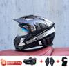 Full Face Motorcycle Helmet With Detachable Bluetooth Module ABS Shell Unisex All Season Retro Style