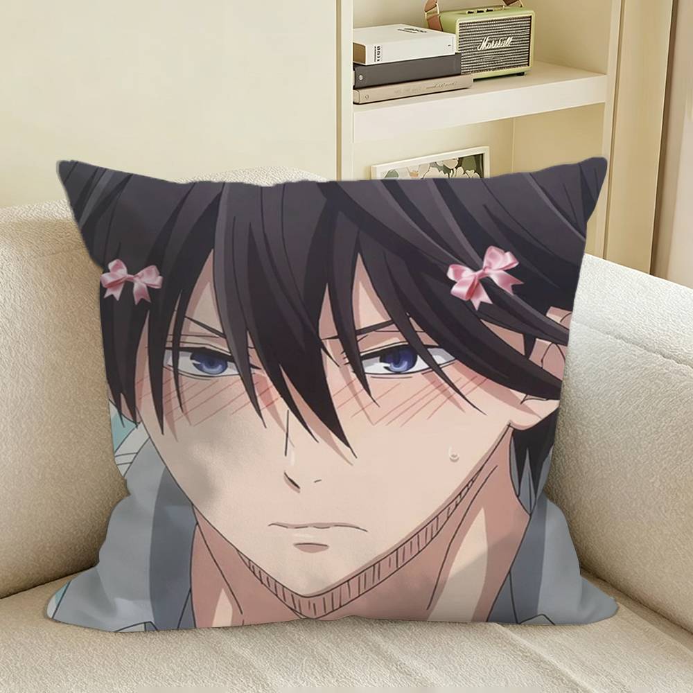 Anime Dakaretai Otoko Takato Saijou Square Sofa Pillow Cover Solid Color Living Room Home Decor Cushion Case