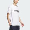 Adidas Letter Print Breathable Round Neck Short Sleeve Regular T-Shirt Unisex T-Shirts White JI9073