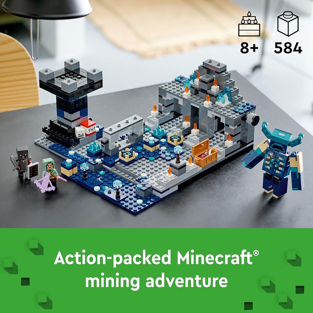 LEGO Minecraft Deep Dark Battle Building Set 21246 for Boys and Girls Ages 8+ Educational Toy