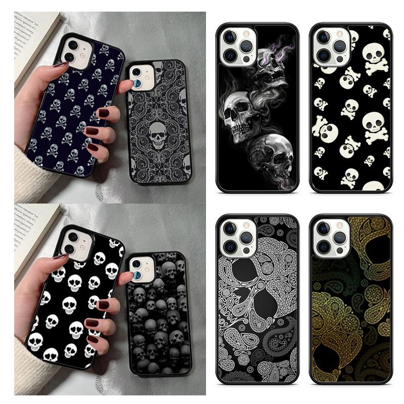 Skulls Bones Skeleton Phone Case For iPhone 17 Air 13 12 14 15 16 Cover For Apple 14 15 16 Pro Max Plus Coque