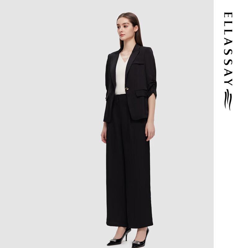 ELLASSAY Women's High-Waist Wide-Leg Pants