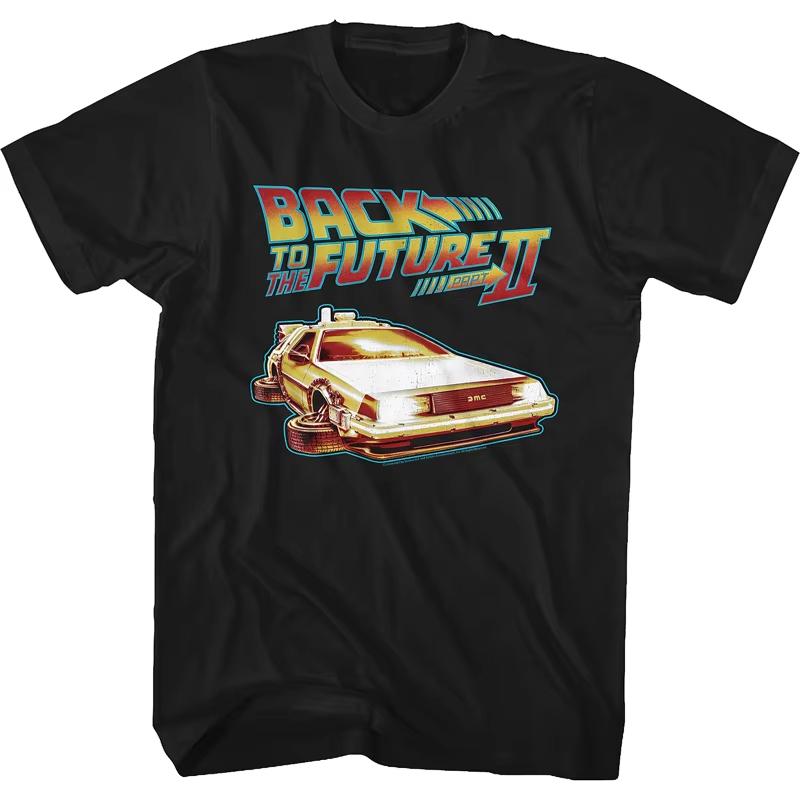 2025 Summer And Autumn New Style Back To The Future Racing Print Tshirt Loose And Trendy Shortsleeved Cotton Couples Top 01