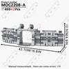 MOOXI Space Wars Movie Throne Military Conference Room Scenario Model Building Block DIY Diorama Bricks For Kids Montessori Toys