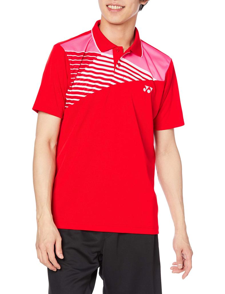 Yonex Short Sleeve Game Sunset Red Japanese Size Small to Japanese Size Shirt, (496), (equivalent Small)