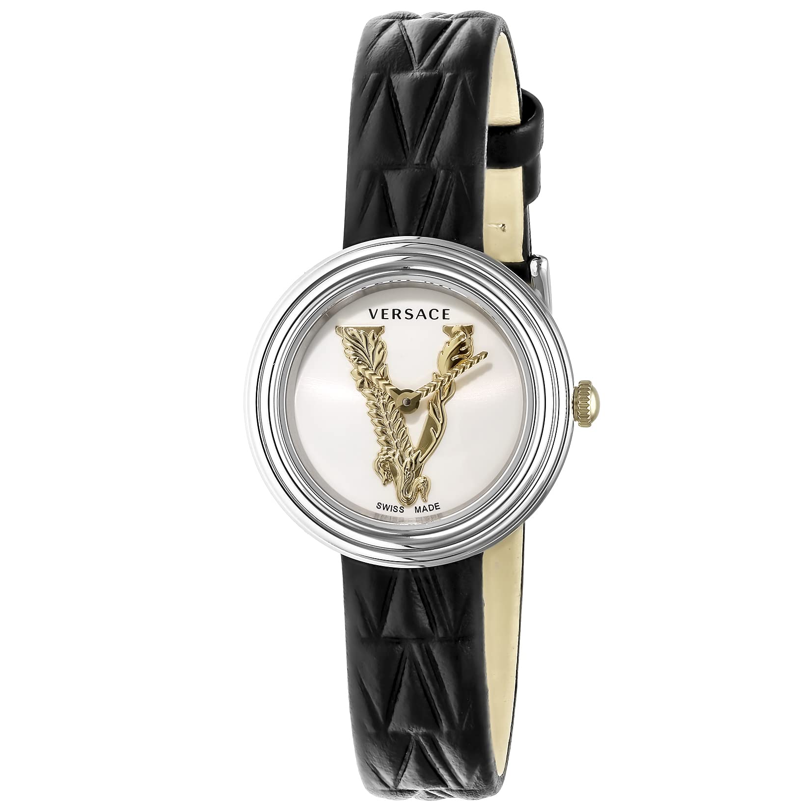 

Watch Virtus Mini Dial Stainless Steel Sapphire Glass Quartz 28MM Swiss Watch VET300421 Black [Versace] White/Gold Women s [Item] білий