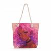 Multifunctional Black Girl  Printed Thick Rope Shoulder Beach Bag 7577