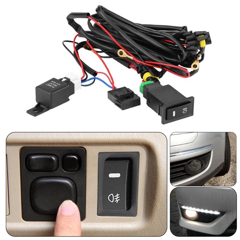 Car LED Fog Light Switch Wiring Harness Car Replacement Fog Light Switch Harness Kit Automotive Modification Accessories