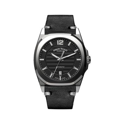 Tramelan J09 Black Dial Automatic A660AAA-NR-PK4140NR Calf Leather Strap Men's Watch