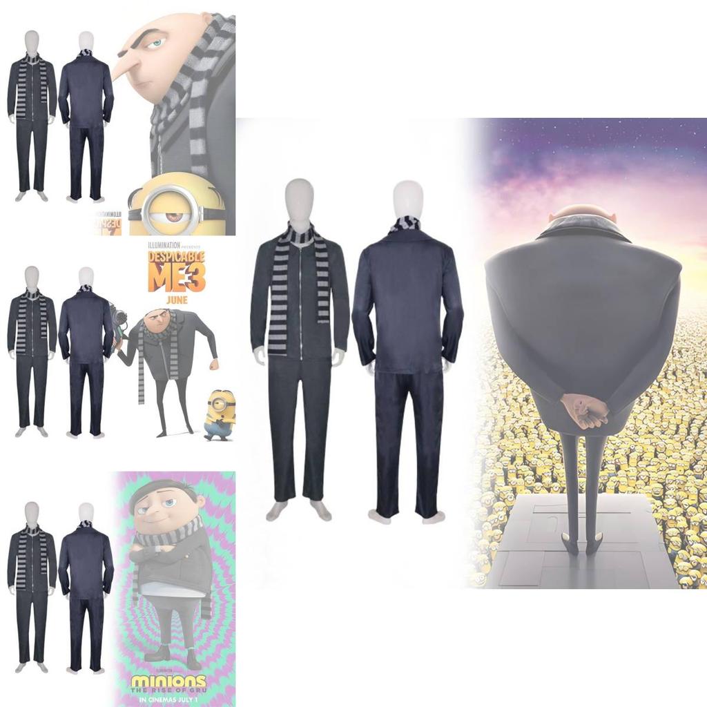 Stylish Gru Cosplay Outfit For Despicable Me Featuring Soft And Stretchy Fabric For Events