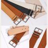 Casual Suede Leather Belt Pin Buckle Waistband Versatile Thin Waist Belt  For Women
