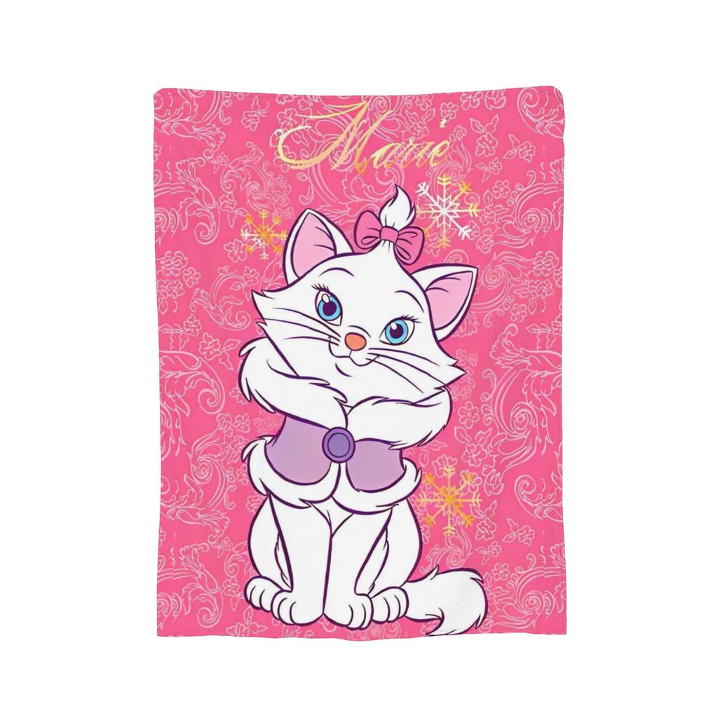 Aristocats Marie Cat Blankets Cartoon Flannel Funny Warm Throw Blankets for Bedspread  Winter,
