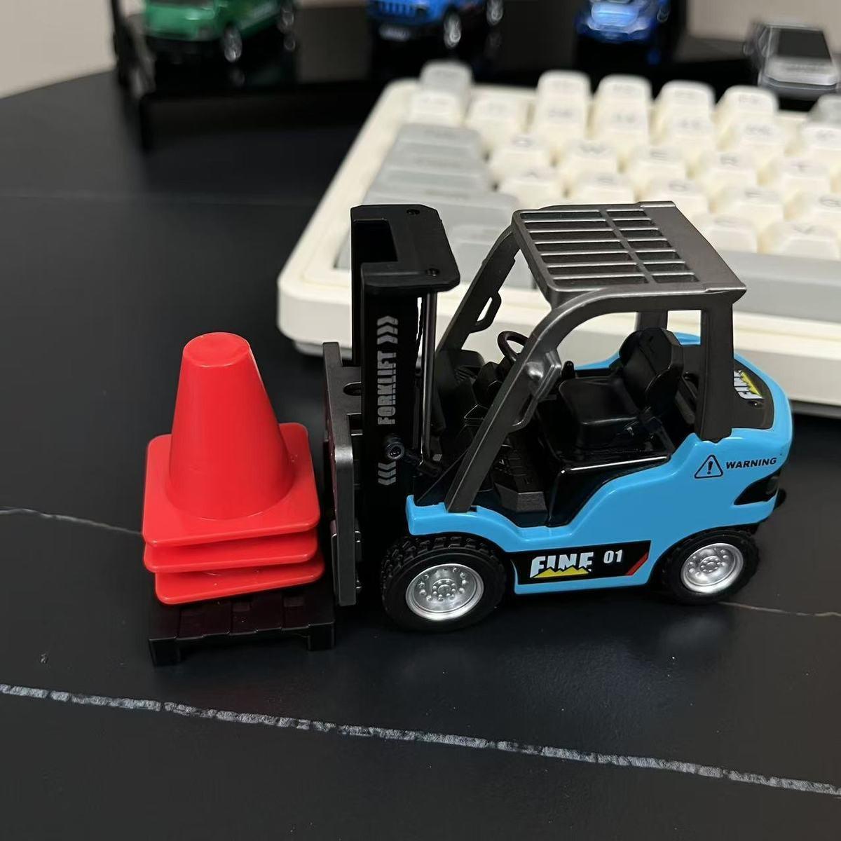 Influencer-Style Bluetooth Mini Alloy Forklift Dual-Mode Remote Control Car for Kids