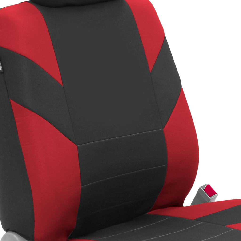 FH Group FB072RED115 Full Set Seat Covers Airbag and Split Bench Compatible (Roadmaster Red)