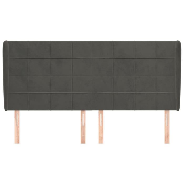 VidaXL Headboard with Ears Black 163x23x118-128 Cm Velvet3118012
