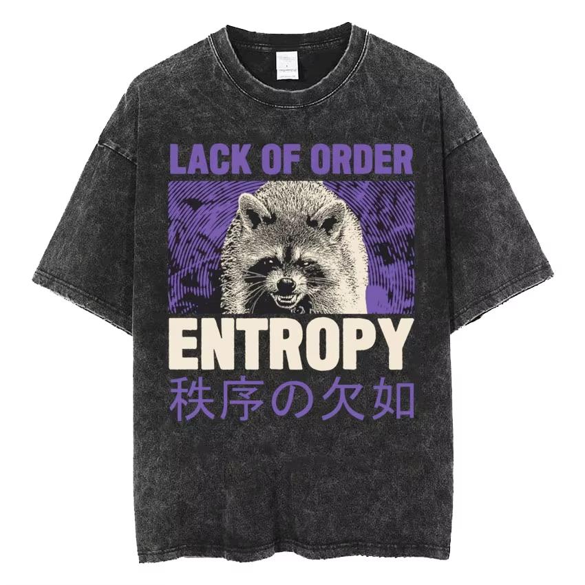 2026 New This Tshirt Presents a Japanese Style and Has a Vintage Washing Effect Making It Suitable for Men To Wear