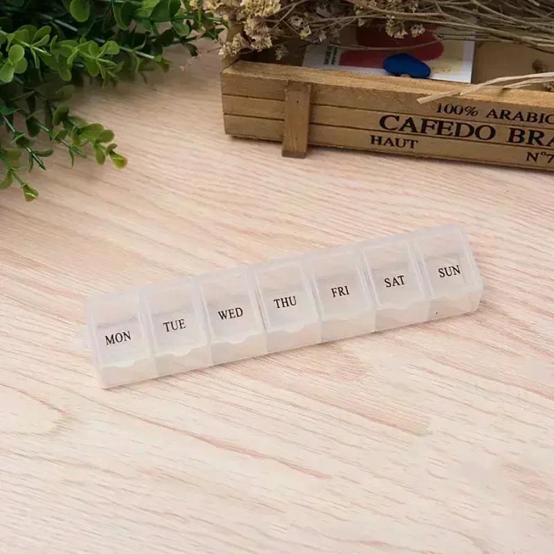 1PC New Weekly Portable Travel Pill Cases Box 7Days Organizer 7Grids Pills Container Storage Tablets Vitamins Medicine Fish Oils