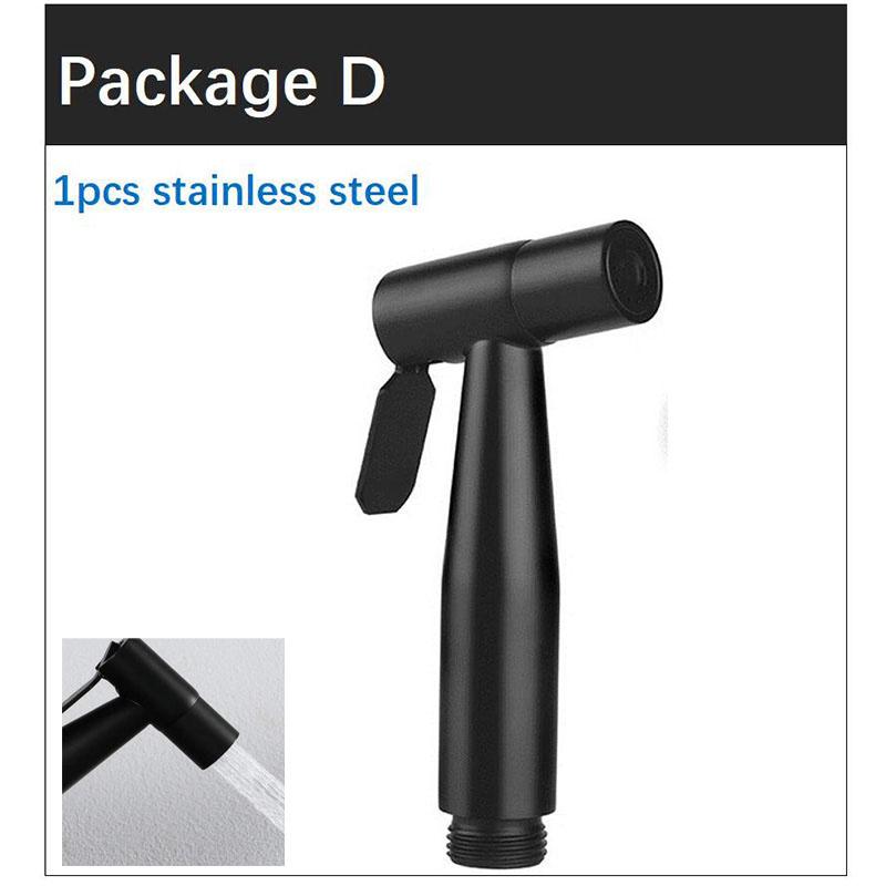 

Черный ручной АБС нержавеющий Туалет Вода спрей смеситель биде Опрыскиватель очиститель душевая лейка туалетная лейка аксессуары для ванной комнаты 5 типов package D