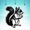 Vintage Iron Squirrel Wall Art Rust Resistant Metal Decor for Garden Patio Wildlife Gift