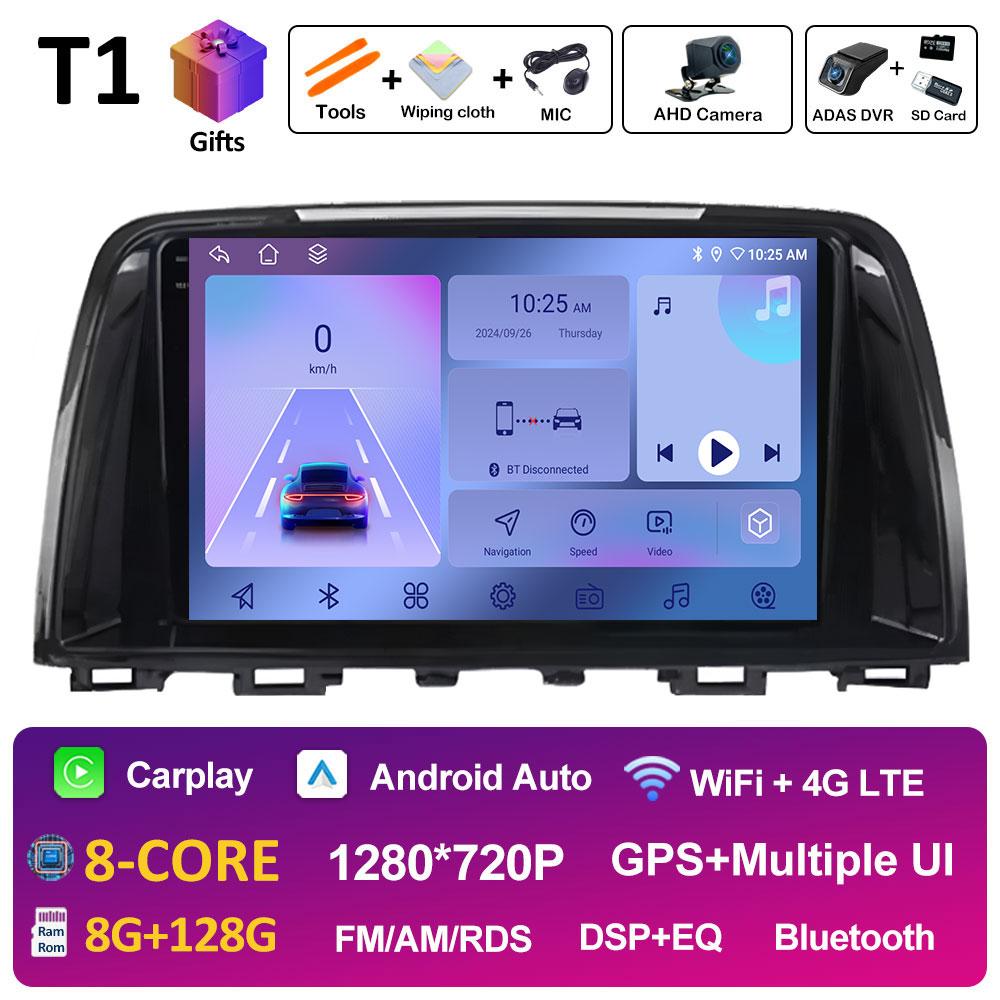 Android 14 DSP Stereo For Mazda 6 GJ Atenza 2012 2013 2014 2015 2016 2017 Navigation GPS Wireless Carplay Autoradio Touch Screen