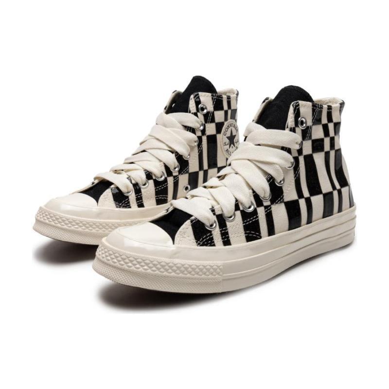 Converse Chuck 70 Fashionable and Versatile High-Top Canvas Shoes Unisex Black and White