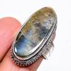 Natural Labradorite Gemstone 925 Sterling Silver Jewelry Ring Size 8 AR-16563