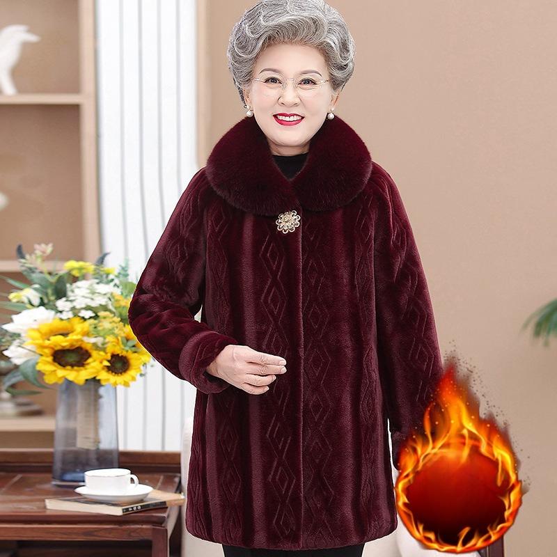Female Mink Velvet Winter Clothing Velvet Thickened Jacket Mink Coat Winter Imitation Fur Cotton Coat