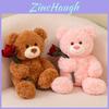 Entzückendes braunes und rosa Teddybär-Plüschtier, perfekt als Valentinstagsgeschenk für die Freundin