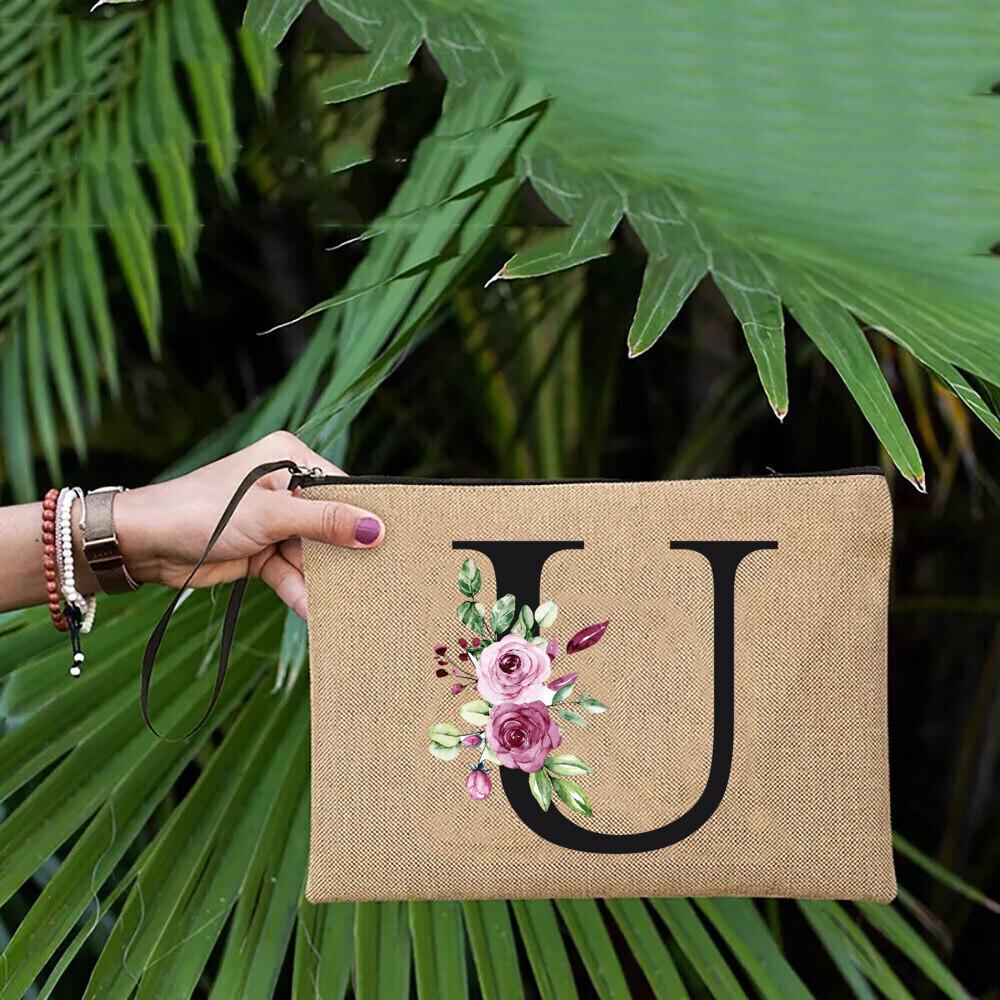 Простой льняной клатч на запястье — фото 26