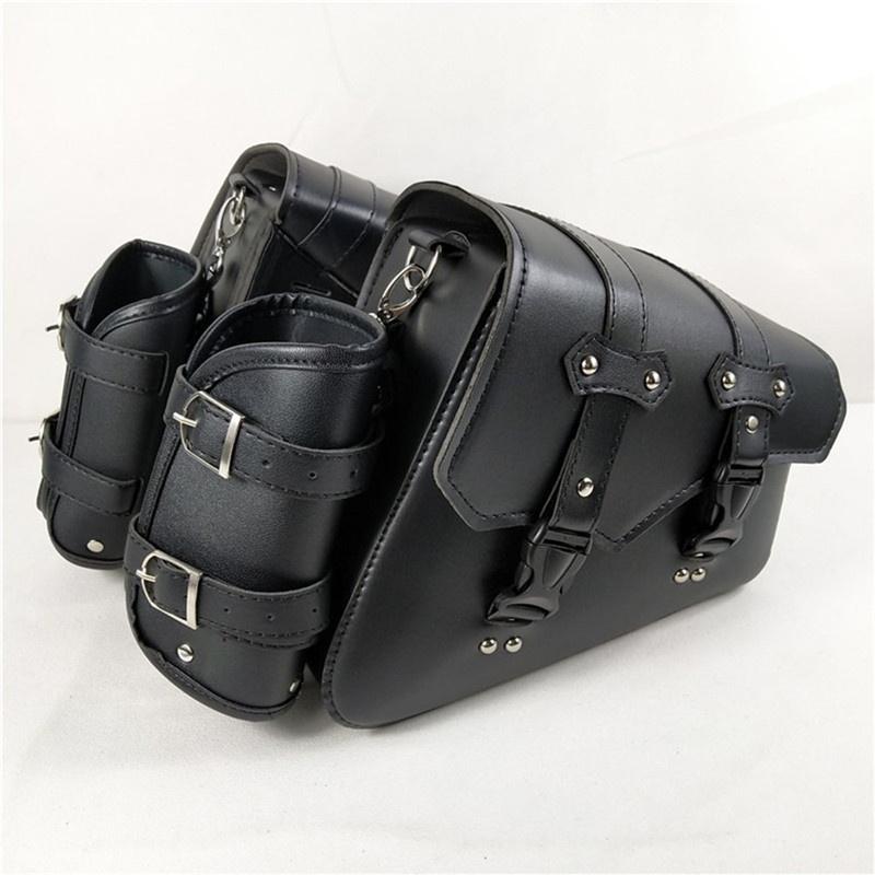Motorcycle Side Bag Hanging Bags Tool Bag with Water Bottle Bag Motorcycle Swingarm Bag for Harlley