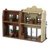 MOC scene toy boy girl flower shop street view city Diy small particle building block assembly gift