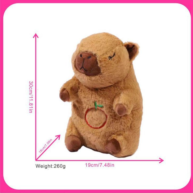 New Breathing Simulation Capybara Stuffed Animal, Glow Lullaby Comfort Toy for Children Bedtime