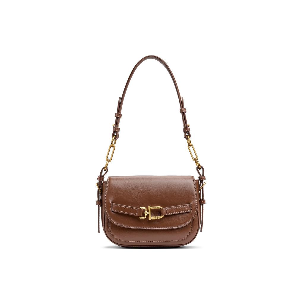 Charles & Keith Summer Minimalist Crossbody Bag Women bags Chocolate Black Cream CK2-80671870
