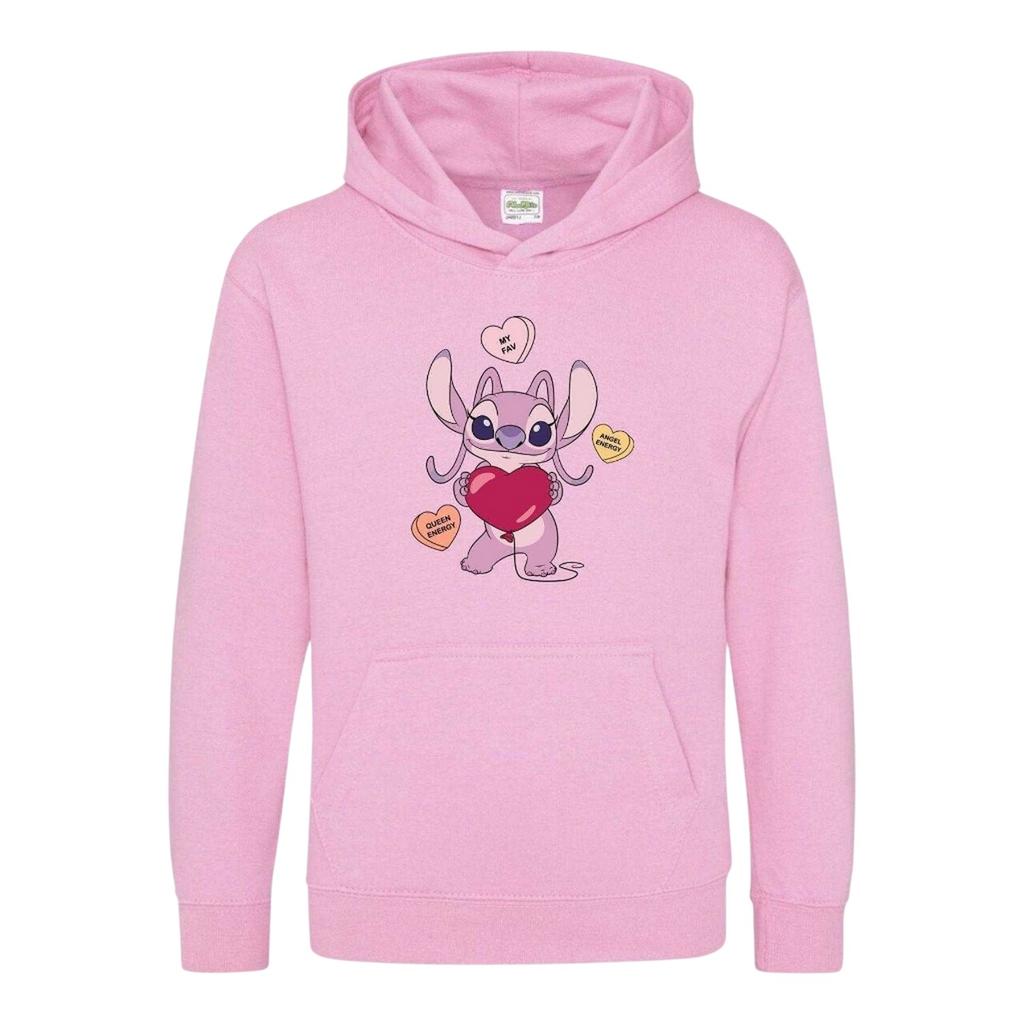 Lilo & Stitch Childrens/Kids Angel Valentine`s Day Hoodie