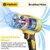 MELLWIN Brushless Electric Turbo Fan Blowers Jet Violent Handheld Leaf Blower Dust Blowing for Makita 18V Battery Pins