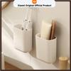 Bathroom Waterproof Wall-mounted Toothbrush Holder Without Punch Comb Makeup Brush Plastic Case Household Items