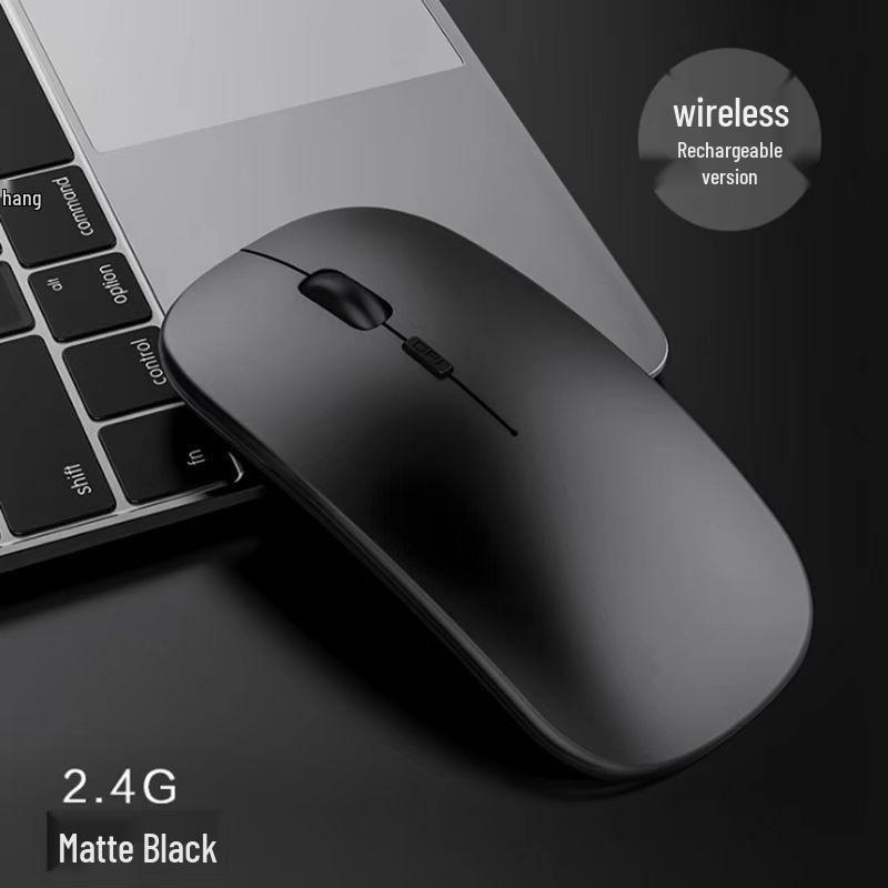 Dual Mode Silent Bluetooth & 2.4G Wireless Mouse for Apple Laptops - Rechargeable, Office-Ready, Glowing Design