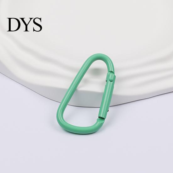 Colorful Keychain Accessory 2Pcs Carabiner Spring Buckle Lightweight Alloy Clip Easy One-Handed Durable Metal D-Shaped Hook Outdoor Travel Bag Pendant