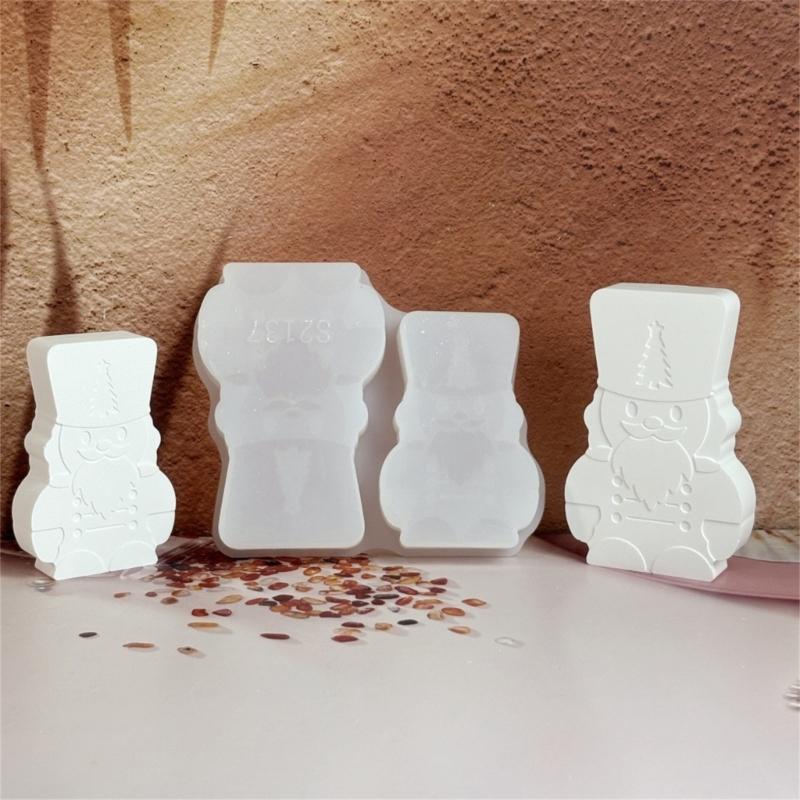 Sturdy Reusable Silicone Craft Mould Christmas Nutcrackers Shape for Candle Making and Art Projects