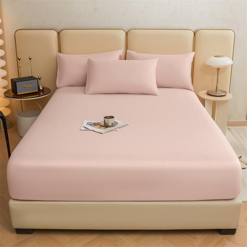 

New Type A Long-staple Cotton Pure Cotton Fitted Sheet Pure Cotton Fitted Sheet Solid Color Fitted Sheet Plain Color Fitted Sheet 90x200cm Height 25cm