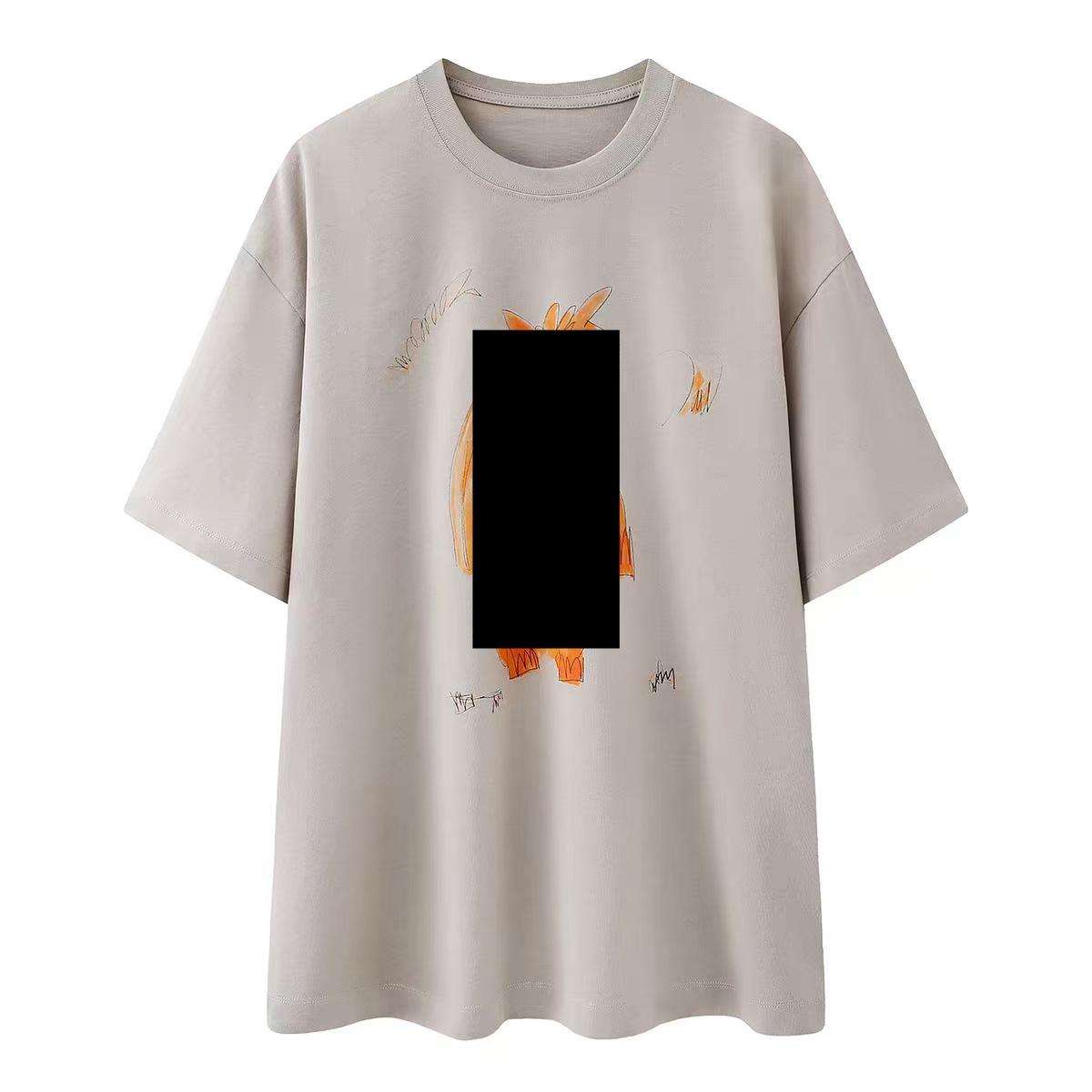 In Stock: 2025 Winter Casual Zodiac Horse Print T-shirt, Loose Fit, Short Sleeve S