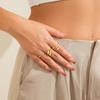 Eye Catching Gold/Silver Tone Rings Set Unique Bendable Rings Jewelry Set Liquid Lava Shaped Rings for Fashion Lovers