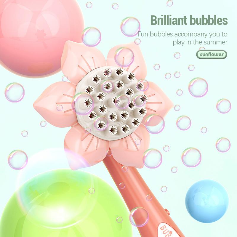 23 buche Bubble Machine Girasole Bubble Gun Stick Elettrico Bubble Blower Outdoor Divertimento Giocattoli Bubble Machine Giocattolo per Bambini