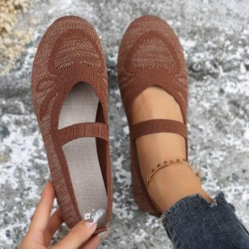 

Женская повседневная обувь большого размера из новой сетки, сплетенной мушиным способом, вышитая тканевая обувь, полая дышащая обувь на плоской подошве 43 абрикосовый