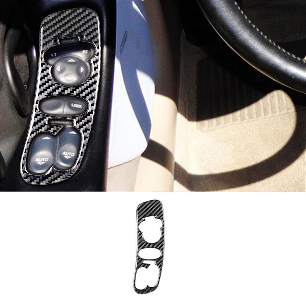 For Chevrolet Corvette C5 Carbon Fiber Window Lift Button Switch Control Trim