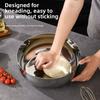 Stainless Steel Flour Mixing Bowl without Lid Gold Silver Soup Salad Bowl Multi Purpose Large Capacity Cooking Basin