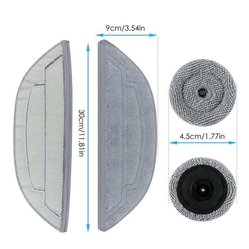 Reusable Mop Pads Pack Of 6 Microfiber Cloth Mop Absorbent Wet And Dry Reusable Microfiber Wipes For Robot Vacuum Cleaner Floor