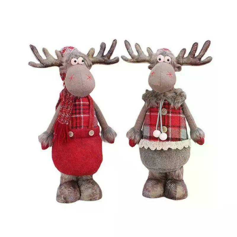 New Creative Christmas Doll Ornament Party Supplies Elk Festival Decoration Embellishment Plush Doll New Year's Supplies